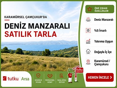 Karamürsel Çamçukur’da 1200 m2 İmarlı Köy İçi Arsa
