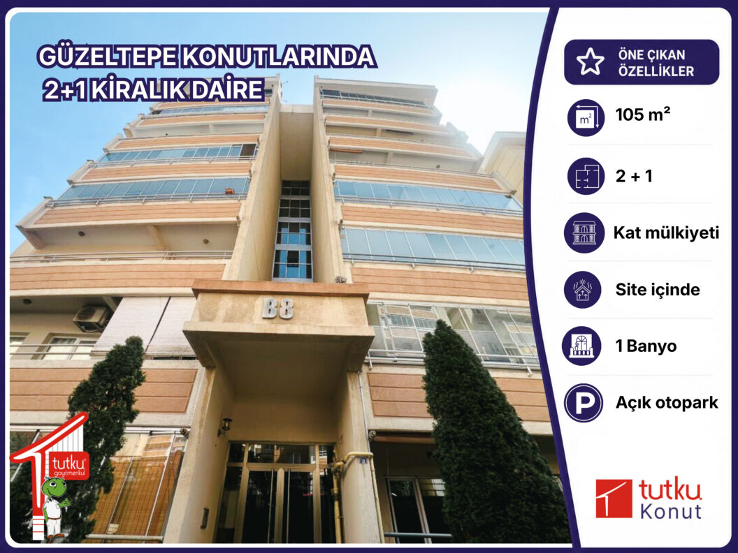 Güzeltepe Konutlarında 2+1 Kiralık Daire 39 Guzeltepe Konutlarinda 21 Kiralik Daire