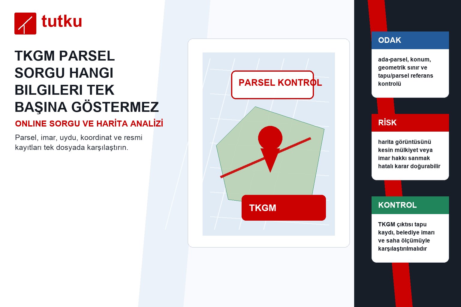 TKGM parsel sorgu hangi bilgileri tek başına göstermez?