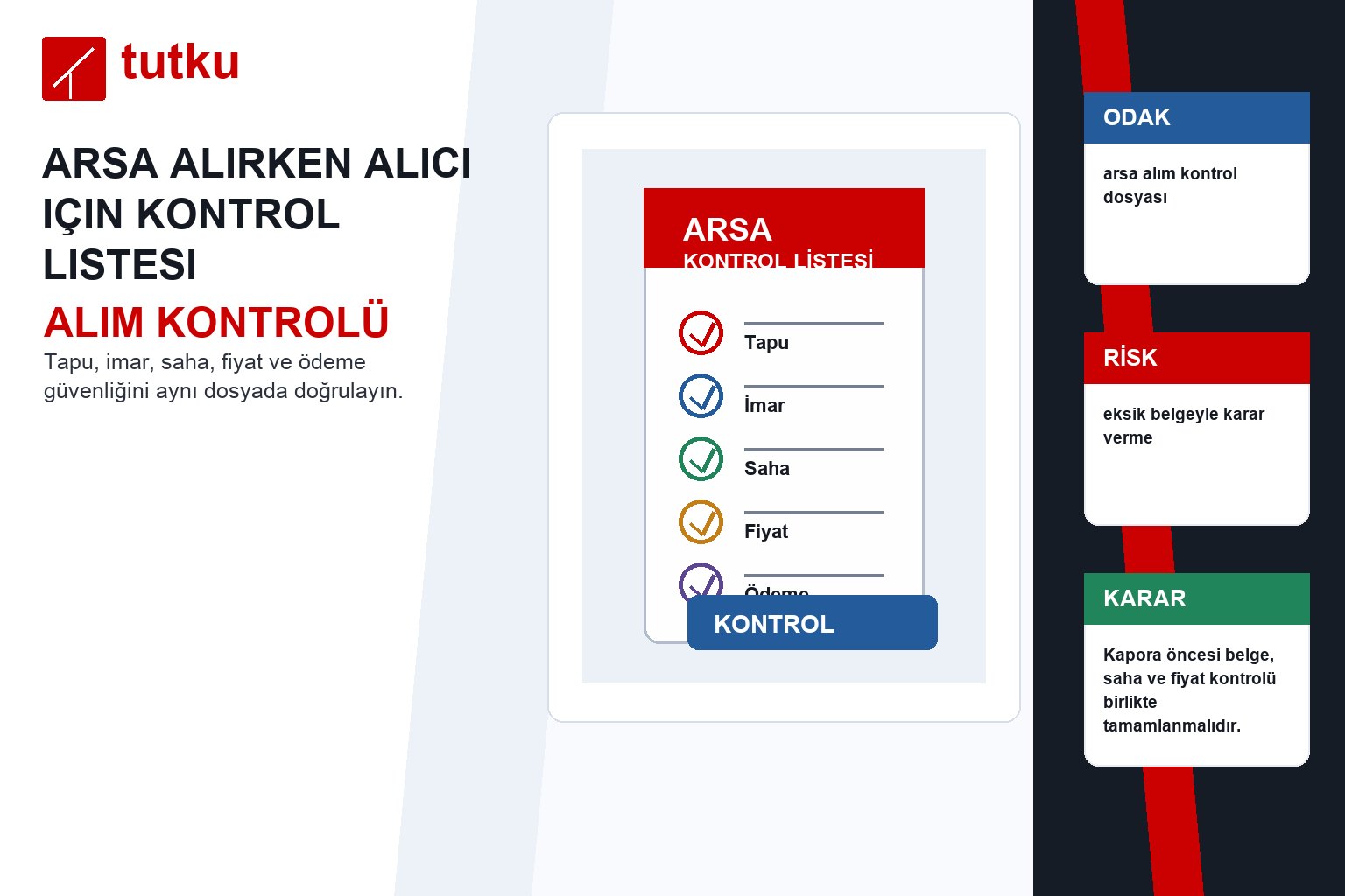 Arsa alırken alıcı için kontrol listesi