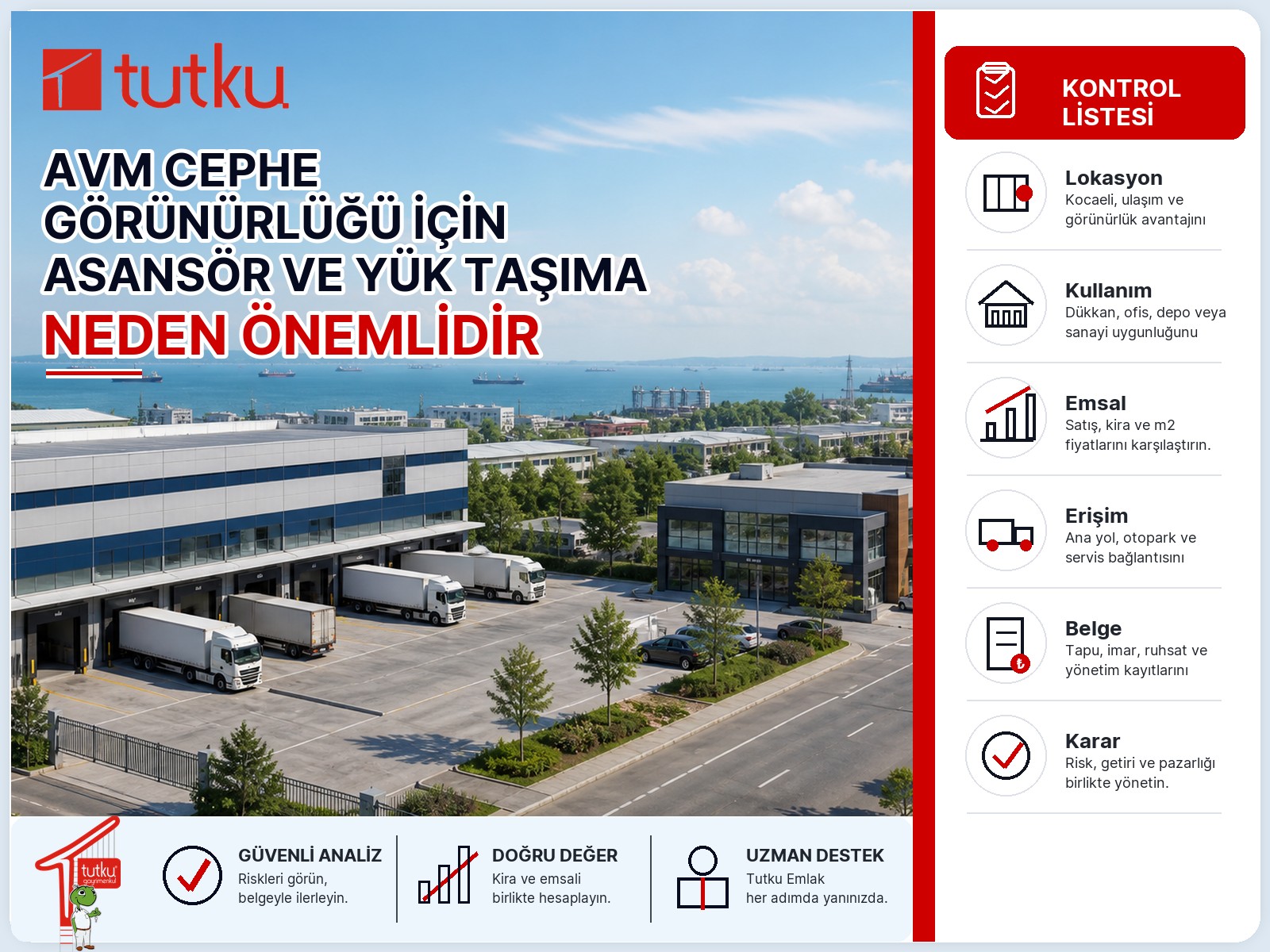 AVM cephe görünürlüğü için asansör ve yük taşıma kapasitesi neden önemlidir?
