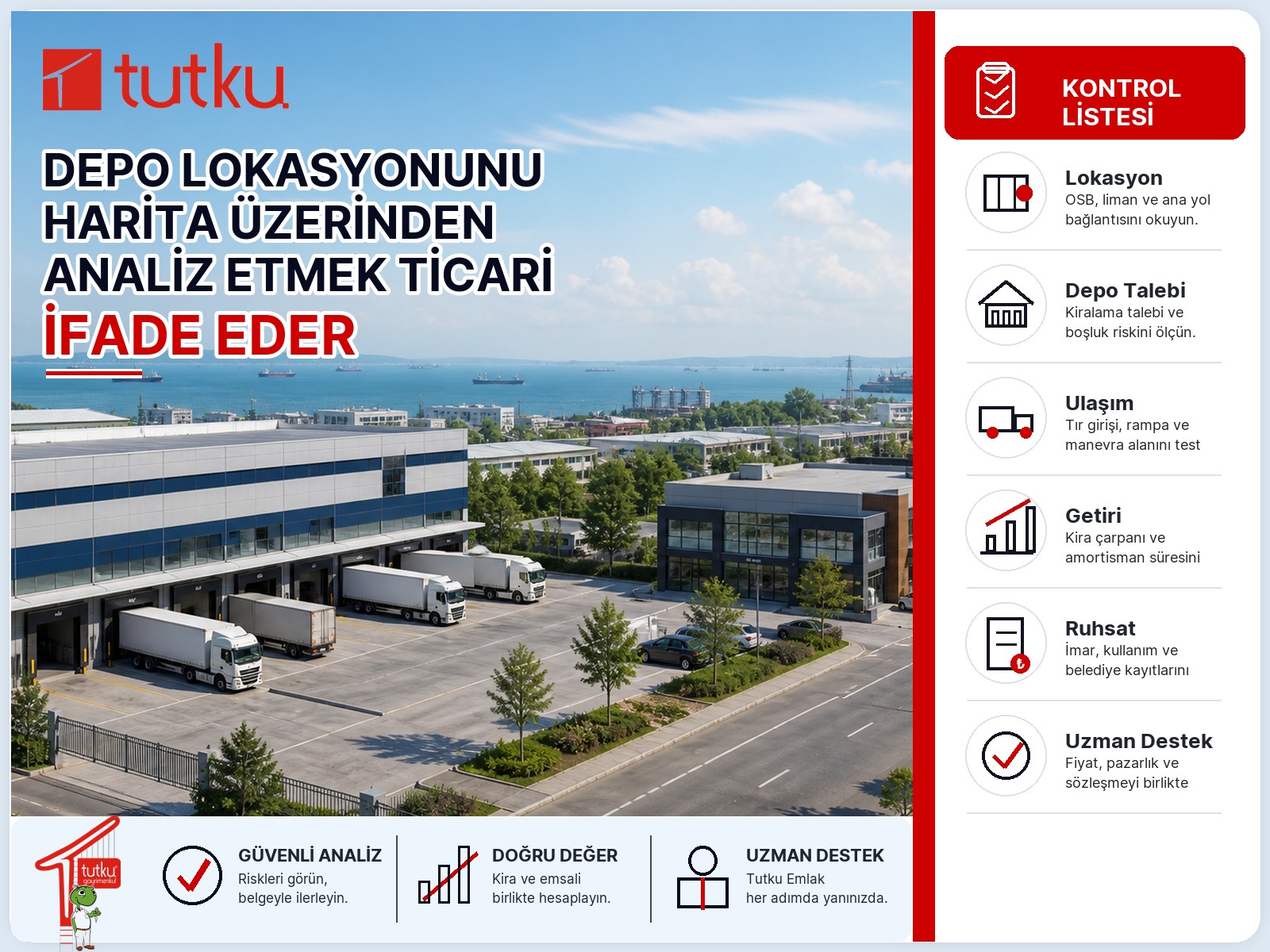 Depo lokasyonunu harita üzerinden analiz etmek ticari gayrimenkul satıcısı için ne ifade eder?
