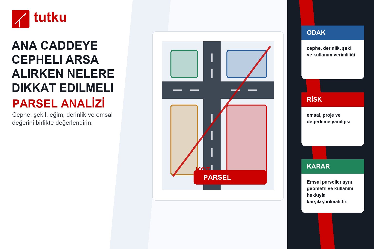 Ana caddeye cepheli arsa alırken nelere dikkat edilmeli?