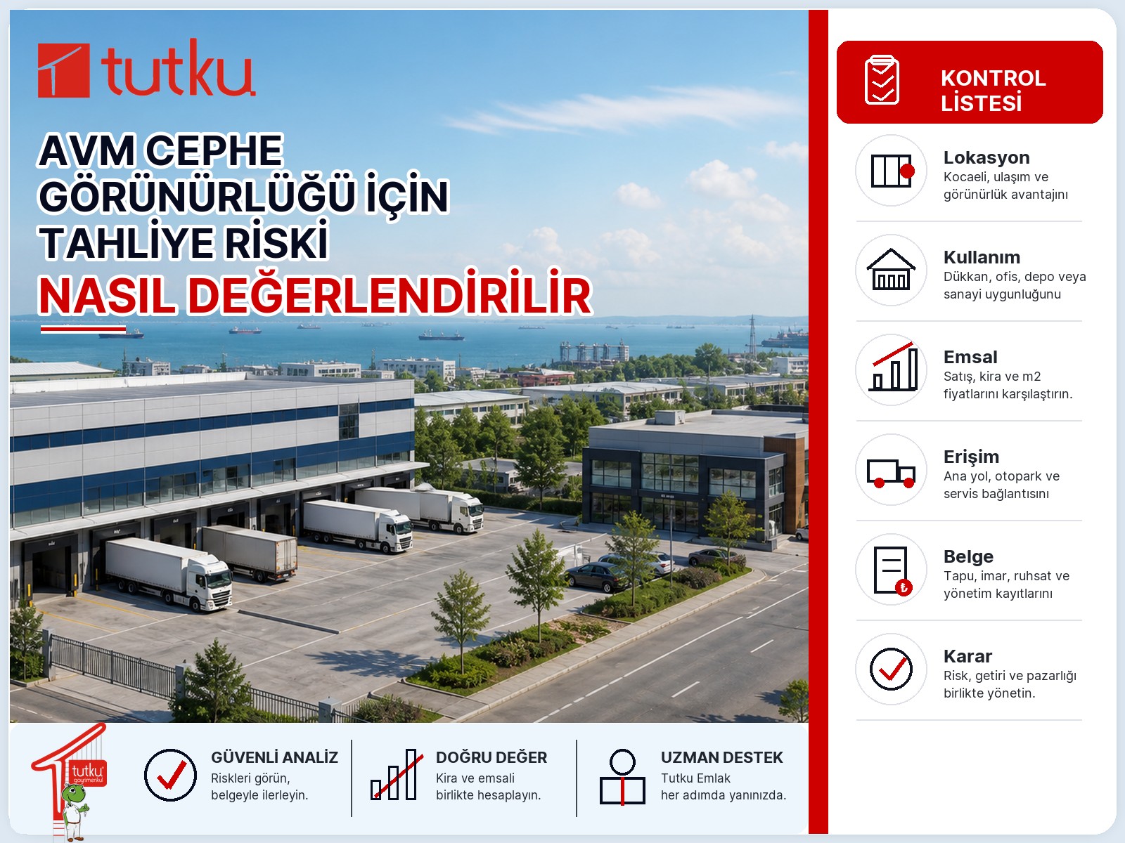 AVM cephe görünürlüğü için tahliye riski nasıl değerlendirilir?