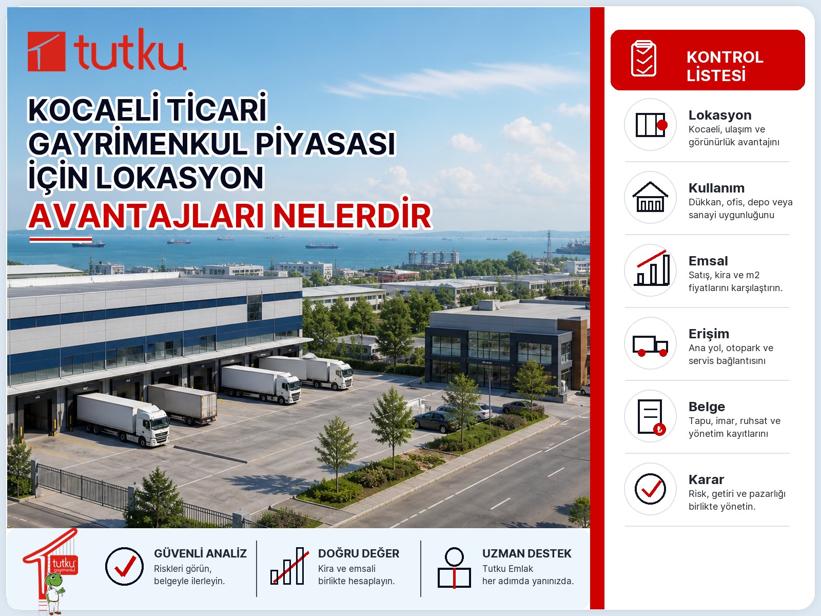 Kocaeli ticari gayrimenkul piyasası için lokasyon avantajları nelerdir?
