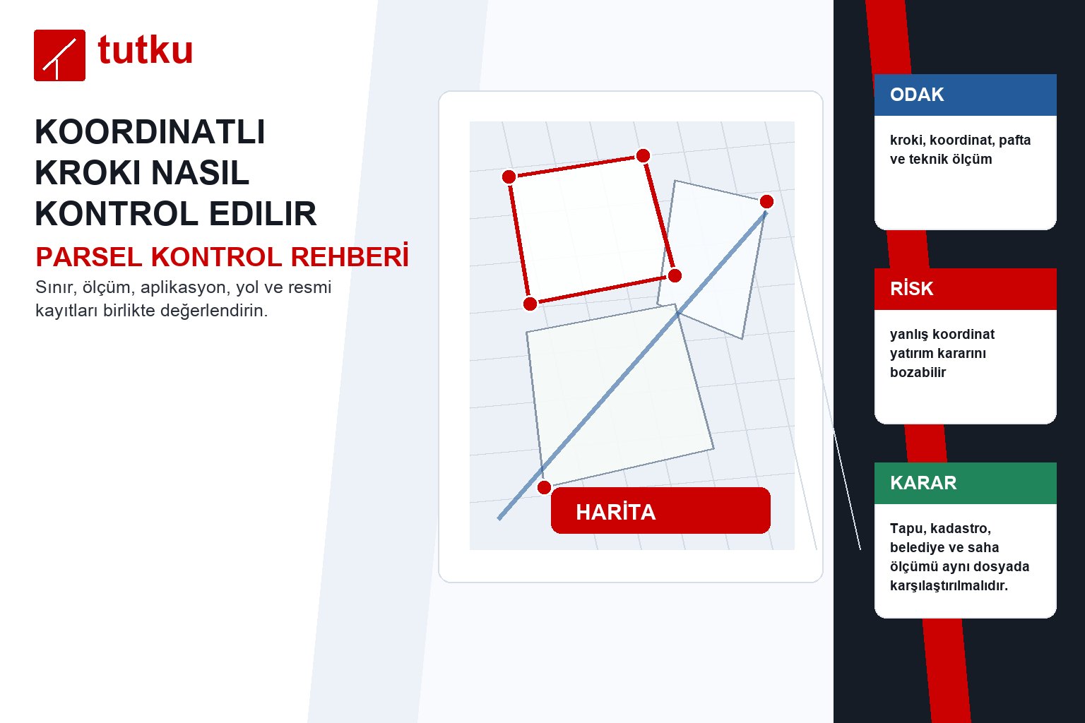 Koordinatlı kroki nasıl kontrol edilir?