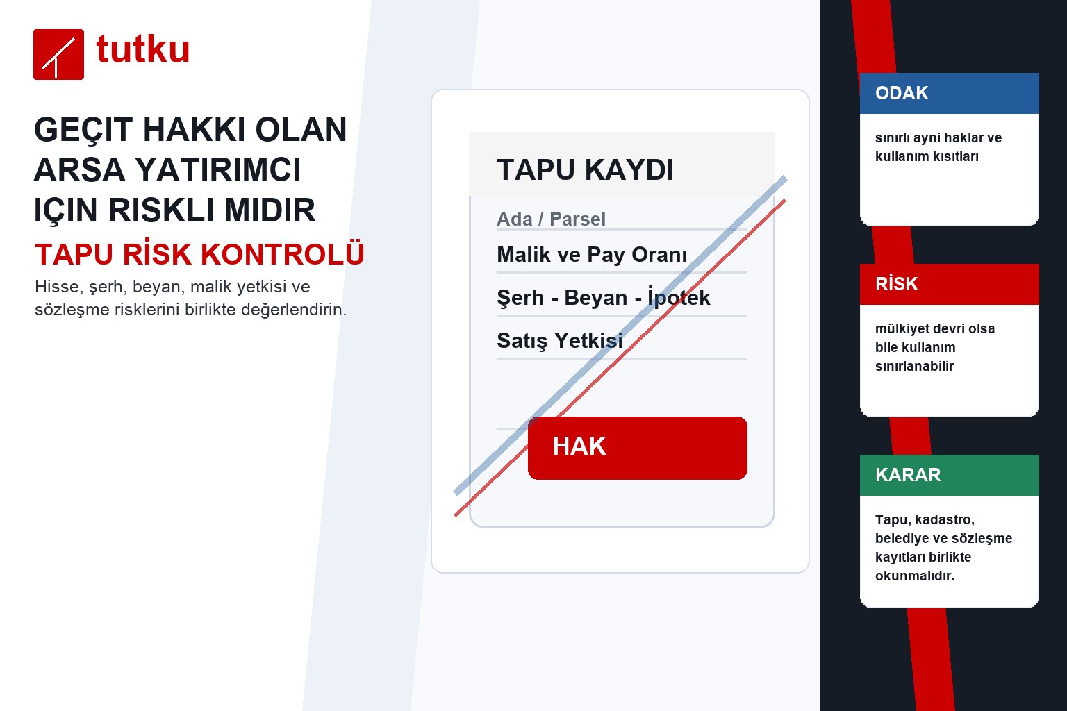 Geçit hakkı olan arsa yatırımcı için riskli midir?
