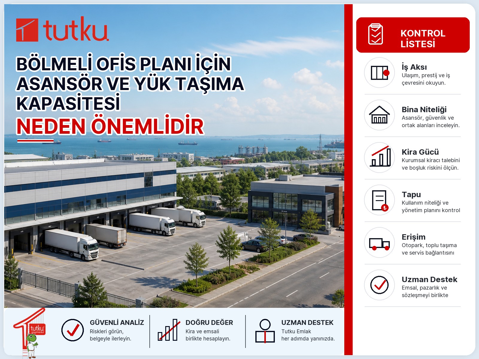 Bölmeli ofis planı için asansör ve yük taşıma kapasitesi neden önemlidir?