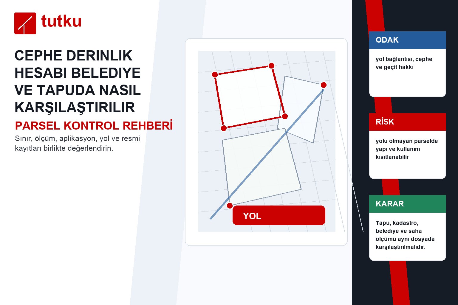 Cephe derinlik hesabı belediye ve tapuda nasıl karşılaştırılır?