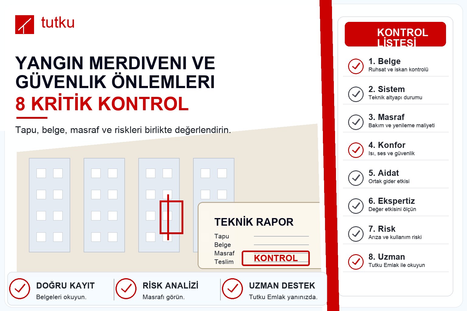 Yangın merdiveni ve güvenlik önlemleri