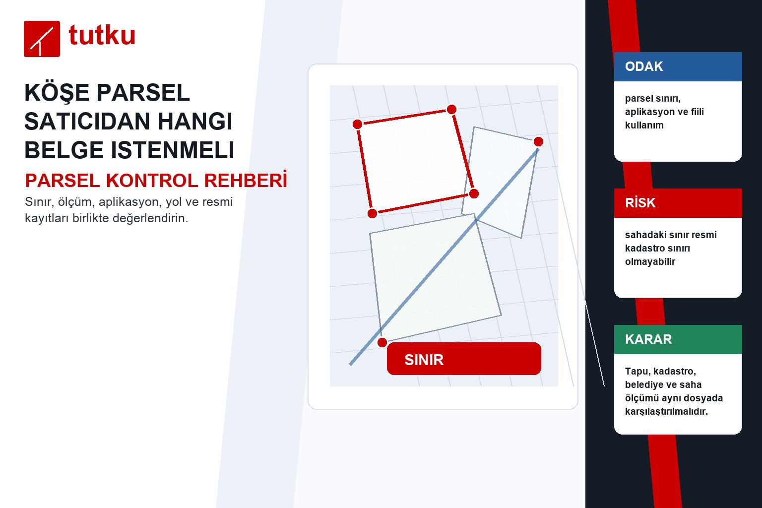 Köşe parsel satıcıdan hangi belge istenmeli?