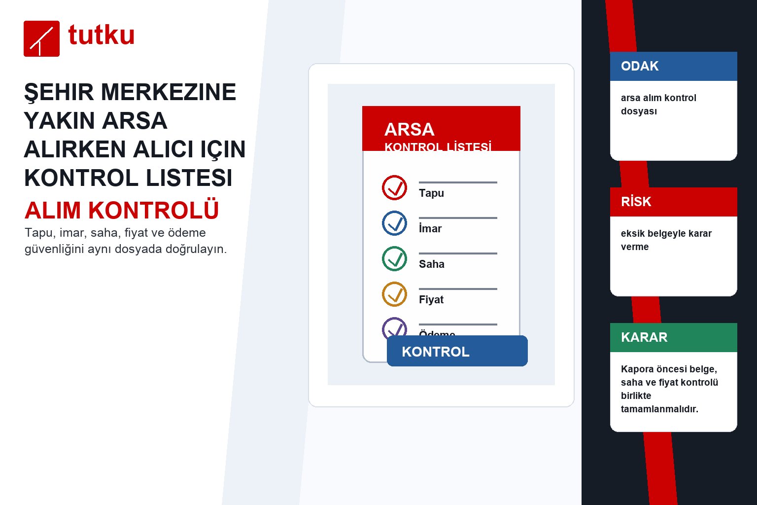 Şehir merkezine yakın arsa alırken alıcı için kontrol listesi
