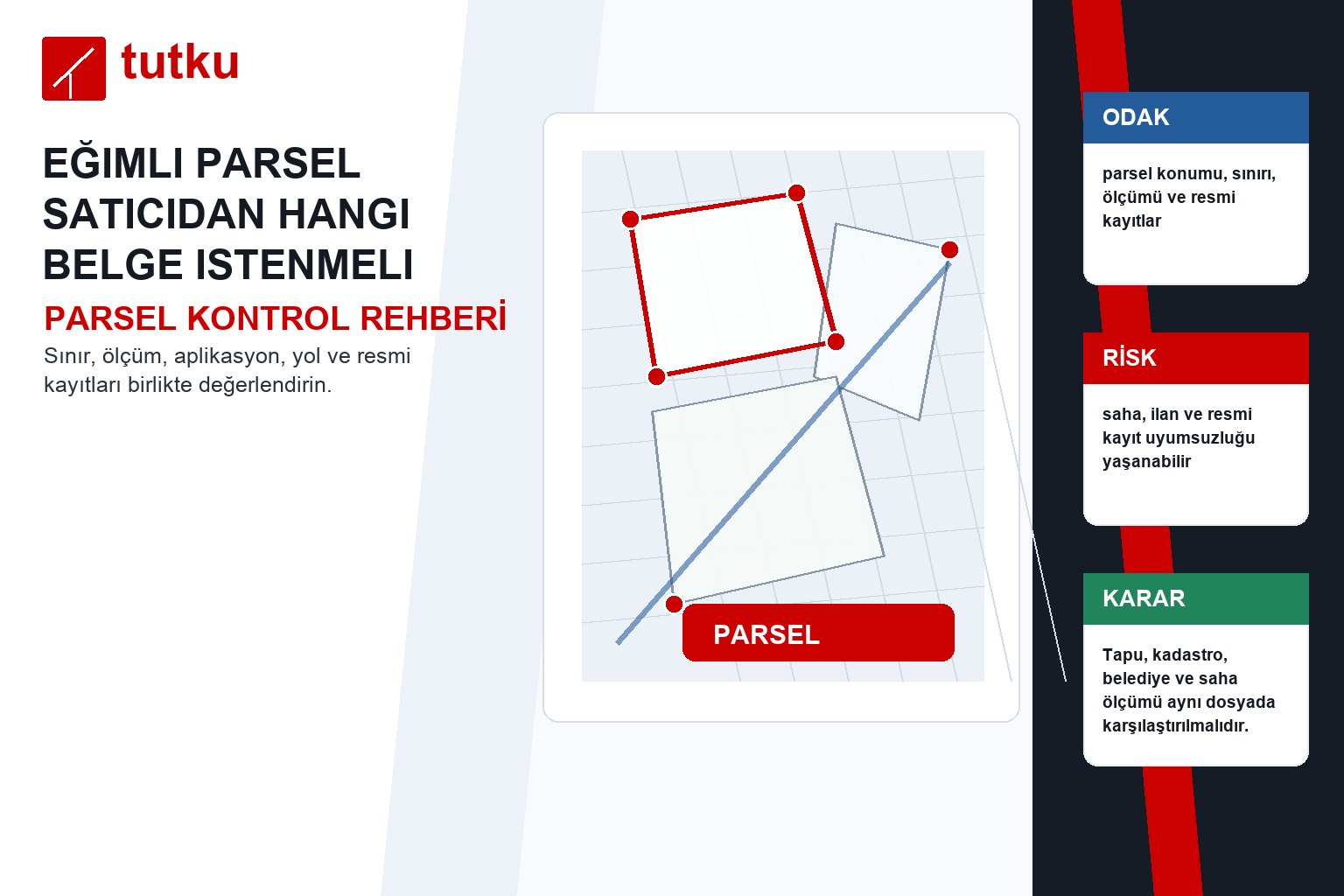 Eğimli parsel satıcıdan hangi belge istenmeli?