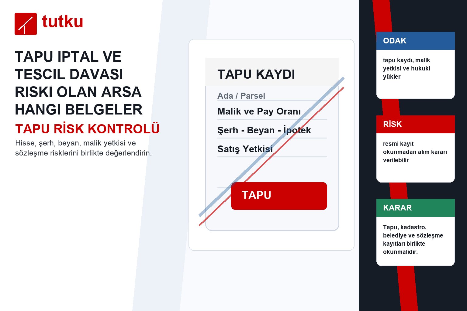 Tapu iptal ve tescil davası riski olan arsa hangi belgeler kontrol edilmeli?