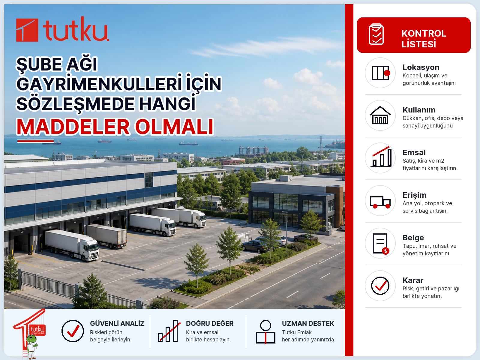 Şube ağı gayrimenkulleri için sözleşmede hangi maddeler olmalı?