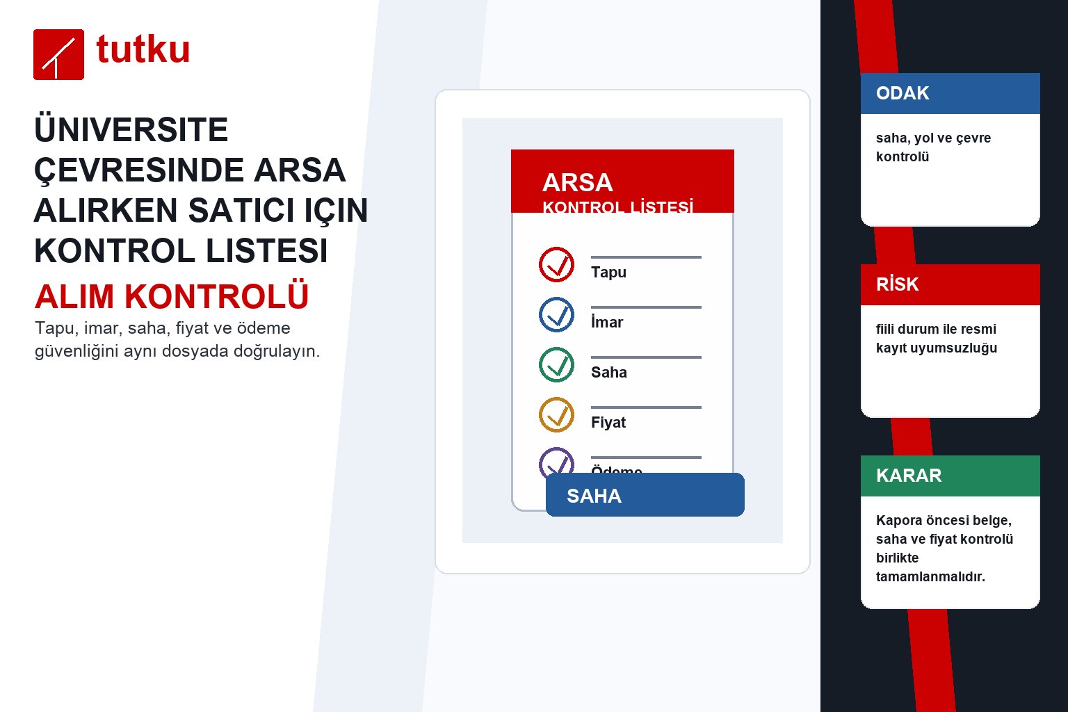Üniversite çevresinde arsa alırken satıcı için kontrol listesi