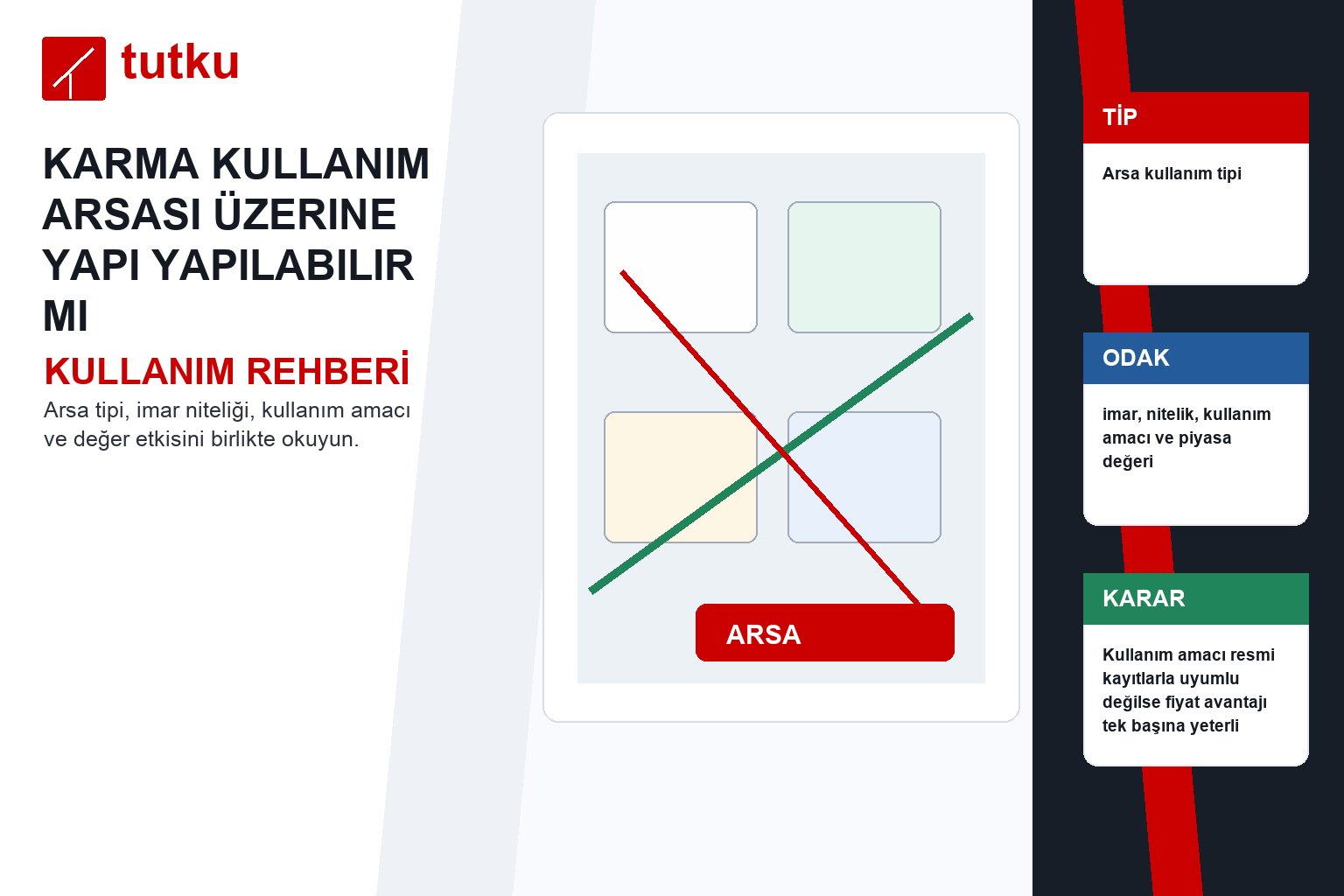 Karma kullanım arsası üzerine yapı yapılabilir mi?