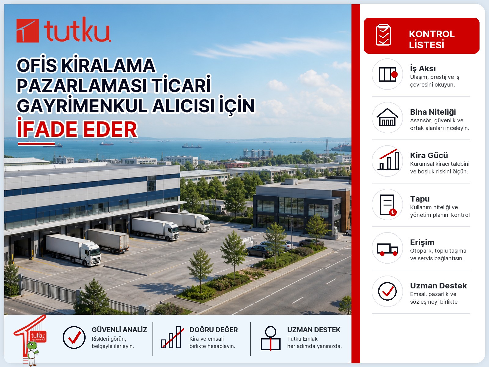 Ofis kiralama pazarlaması ticari gayrimenkul alıcısı için ne ifade eder?