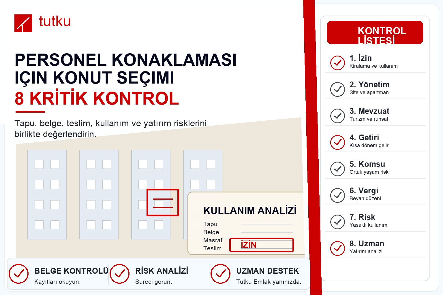 Personel konaklaması için konut seçimi