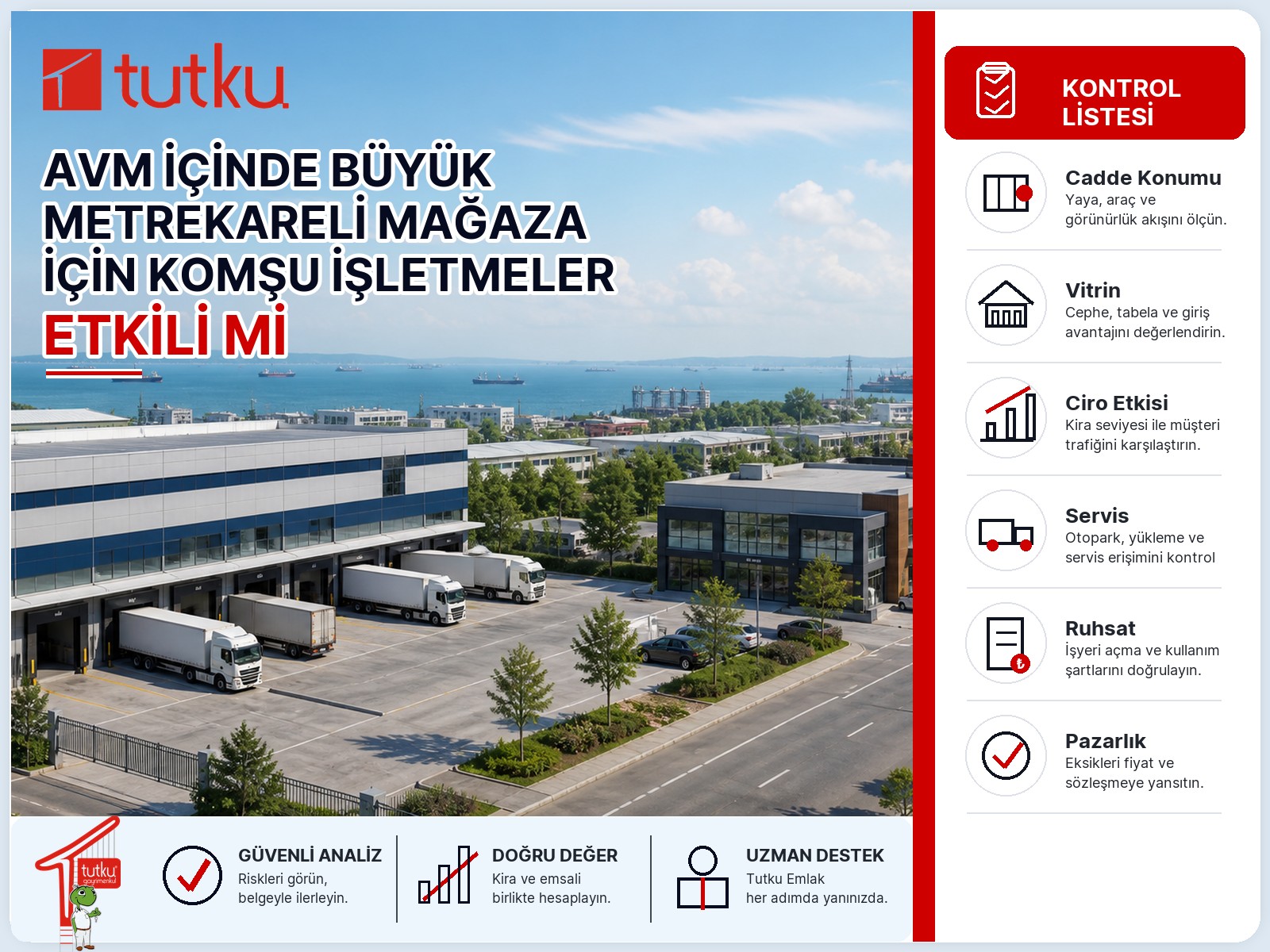 AVM içinde büyük metrekareli mağaza için komşu işletmeler değer üzerinde etkili mi?