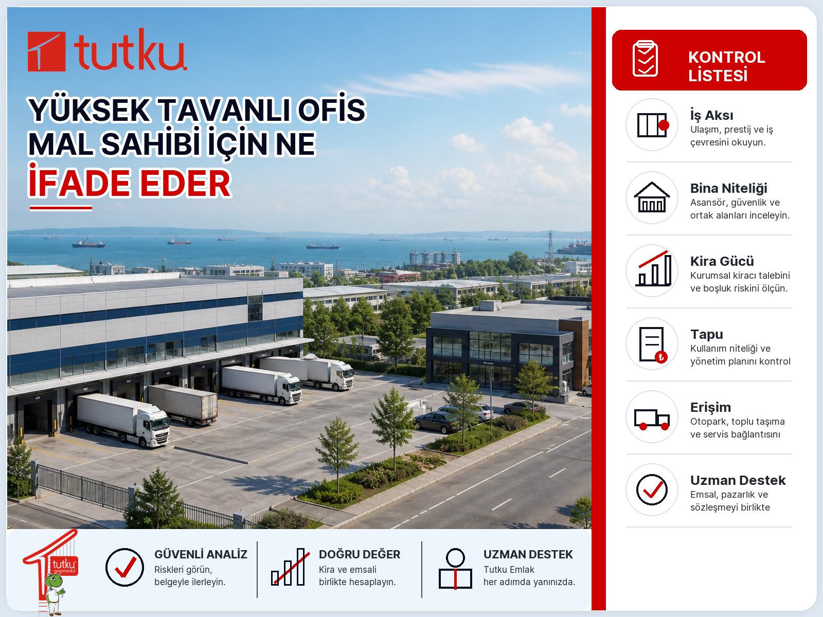 Yüksek tavanlı ofis mal sahibi için ne ifade eder?