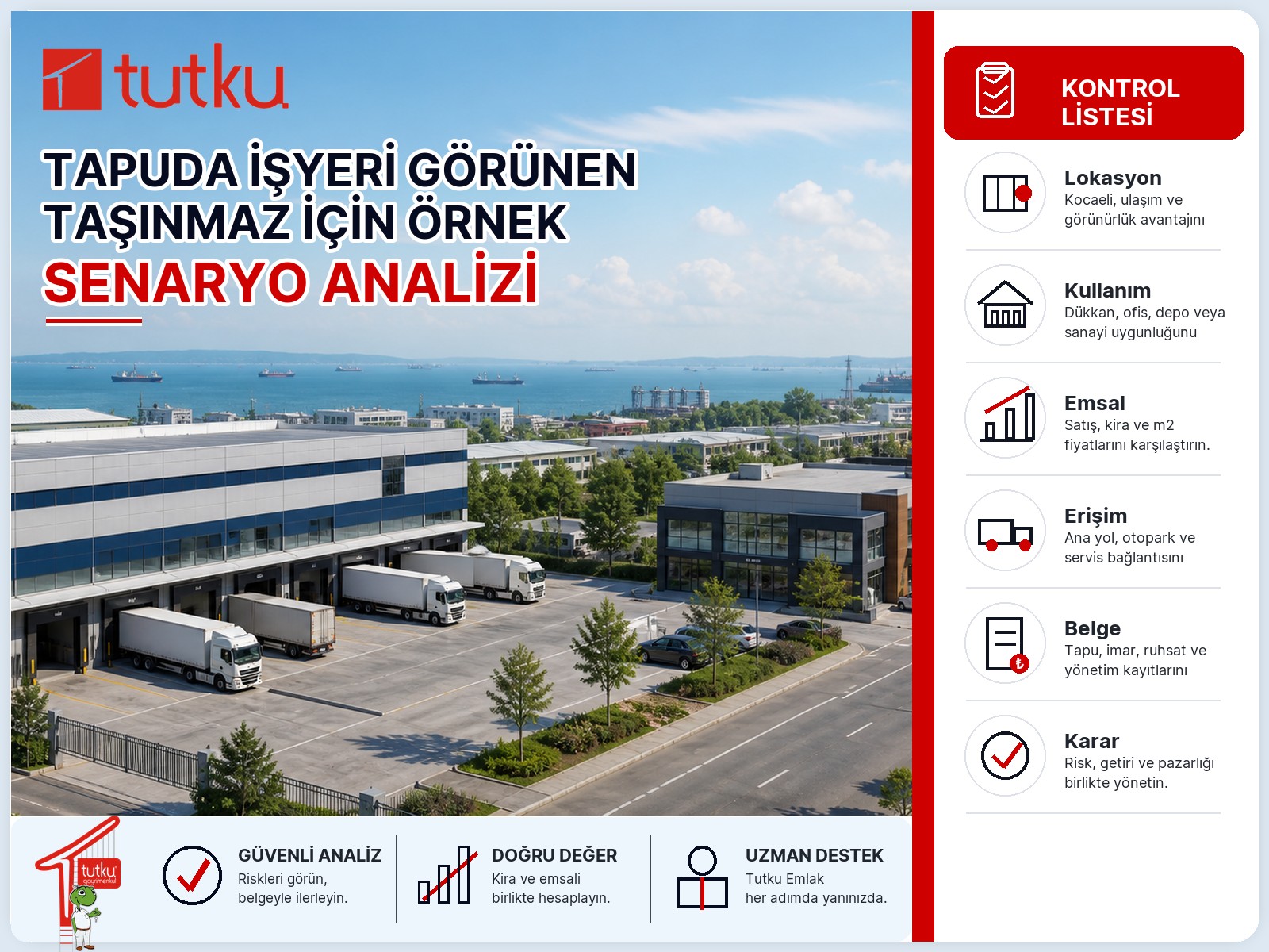 Tapuda işyeri görünen taşınmaz için örnek senaryo analizi