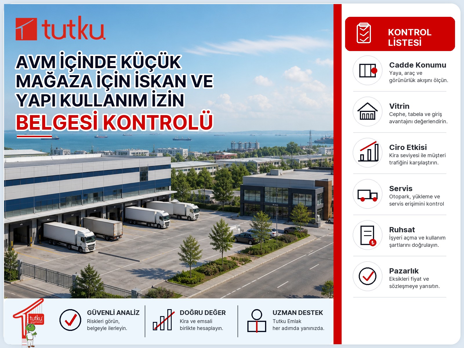 AVM içinde küçük mağaza için iskan ve yapı kullanım izin belgesi kontrolü