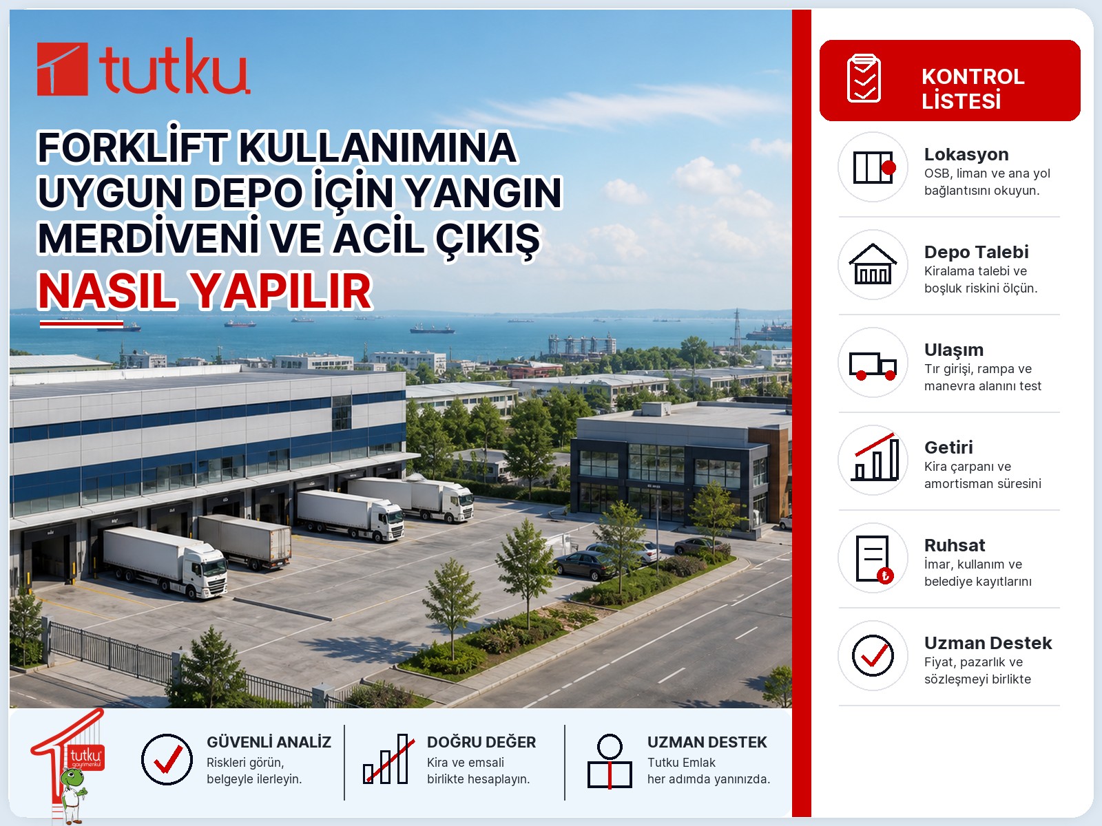 Forklift kullanımına uygun depo için yangın merdiveni ve acil çıkış kontrolü nasıl yapılır?