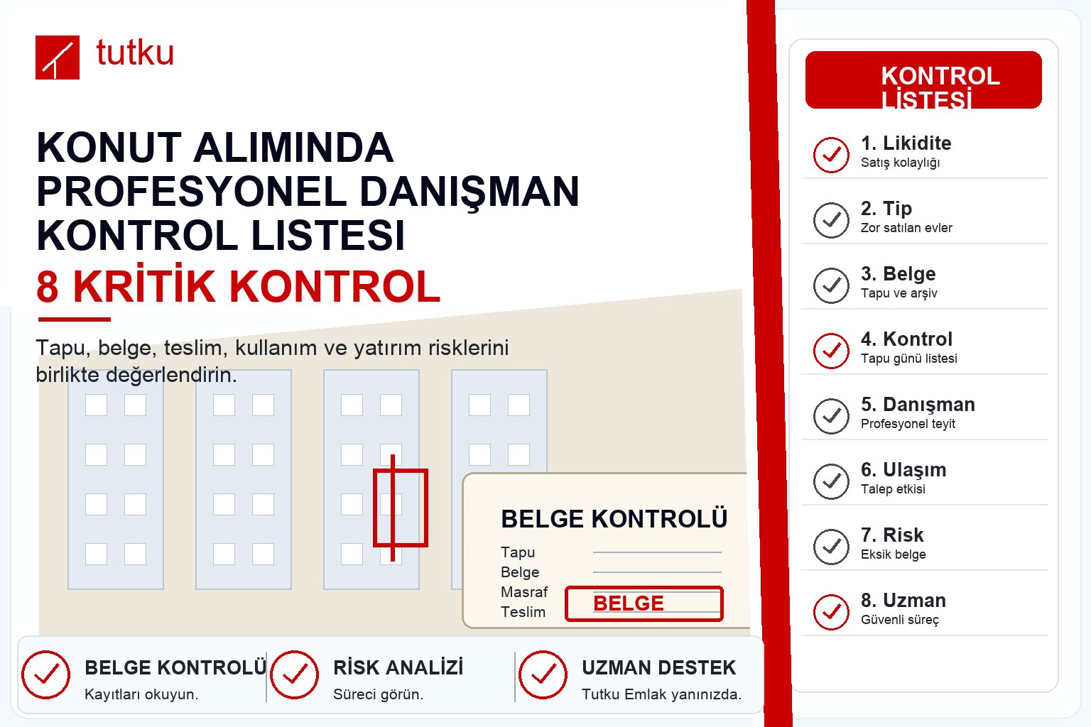 Konut alımında profesyonel danışman kontrol listesi