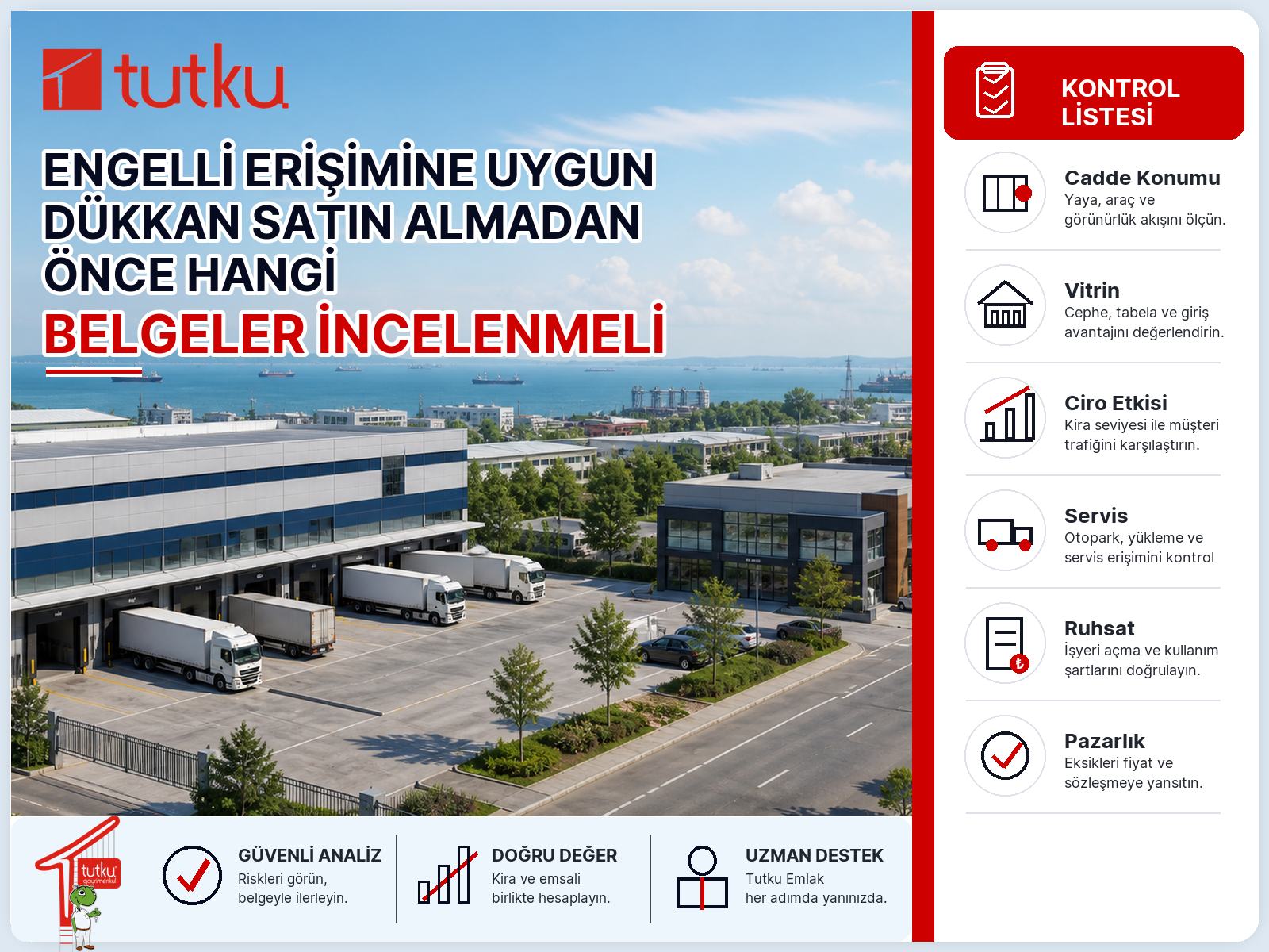 Engelli erişimine uygun dükkan satın almadan önce hangi belgeler incelenmeli?