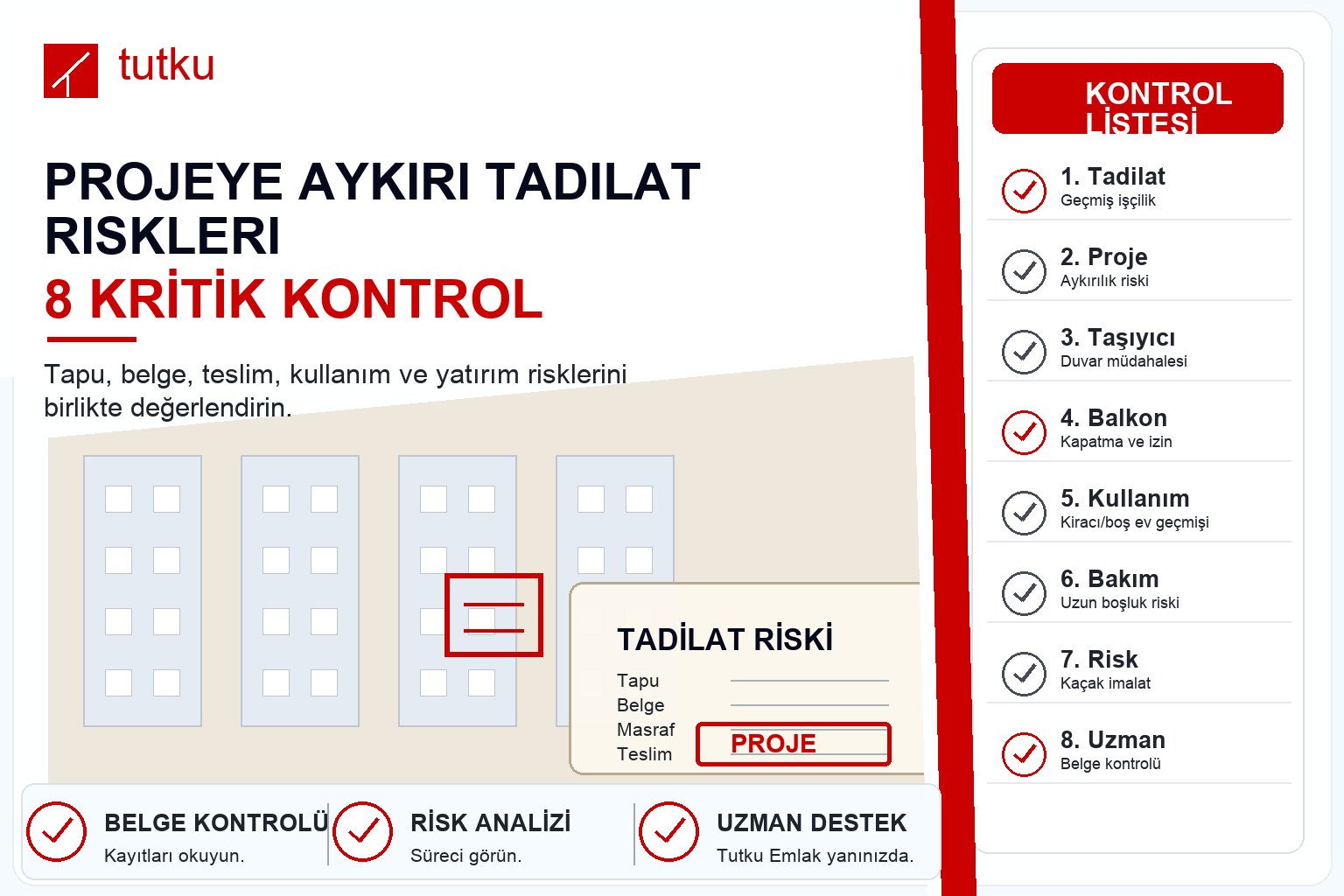 Projeye aykırı tadilat riskleri