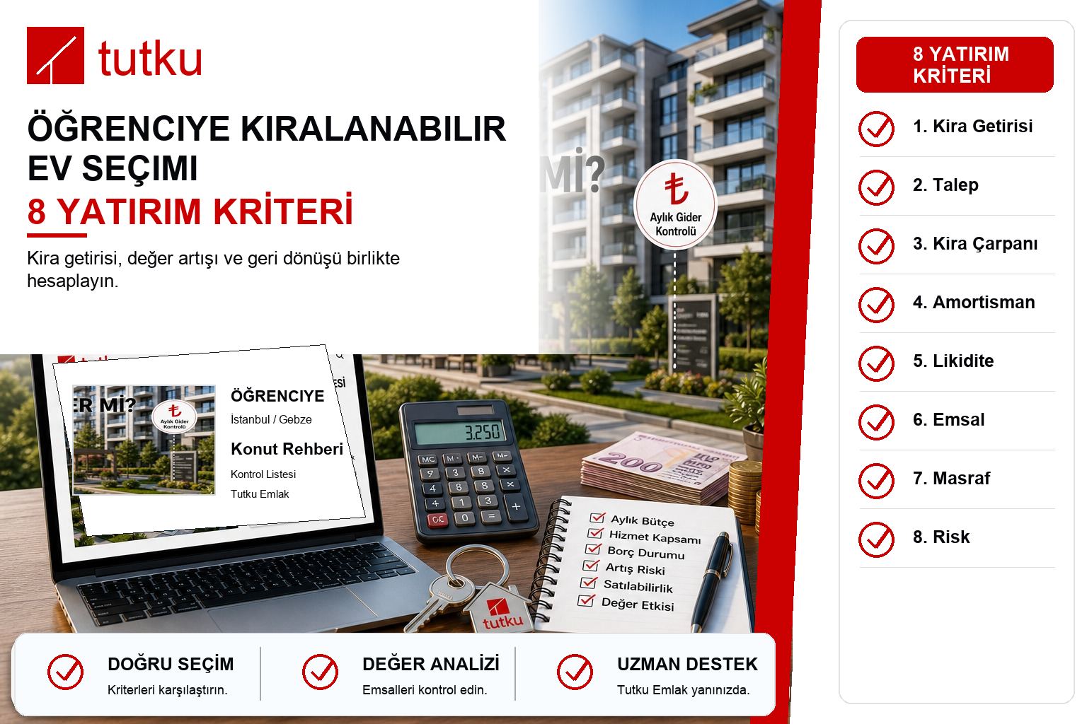 Öğrenciye kiralanabilir ev seçimi